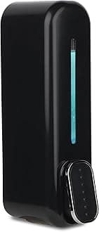 - BATH GURU Bathroom Soap Shampoo Abs Wall Mounted Liquid Sanitizer Gel Kitchen Dishwash Plastic Dispenser 350 Ml Pack of 1 Slim Black