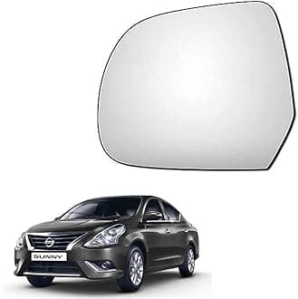 ORVM Side View Mirror Glass/Sub Mirror Plate compatible with Nissan Sunny 2011-2020 Year Model (LEFT PASSENGER SIDE)