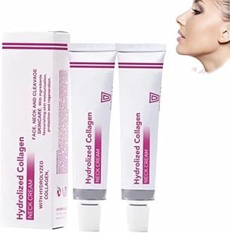 Spain NECKPON Hydrolized Collagen Neck Cream, Neck Firming Cream Tightening Sagging Skin Anti Aging Collagen Firming Cream for Neck (2pcs)