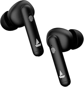 boAt Airdopes 141 TWS Earbuds with 42H Playtime, ASAPâ„¢ Charge, IWPâ„¢, IPX4 Water Resistance, Smooth Touch Controls(Active Black), One Size