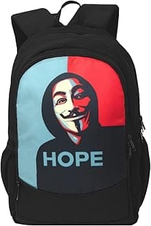 Delux Medium Size School College Travel Standard Backpack -Black 18 Design (Hacker)