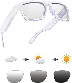 OhO sunshine Smart Glasses Unisex,Transitional Polarized Glasses with Bluetooth Speaker,Athletic/Outdoor UV Protection and Voice Control