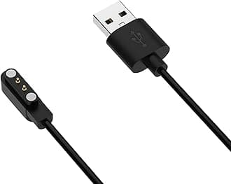 INEFABLE Universal Watch Charger - Compatible with Boat Xtend, Boat Storm & Noise Colorfit Pro 2 - Two Pin Watches - Cable Only - Black - Pack of 1