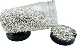 Bakers Mania Silver Metallic Balls 5 mm | Christmas Sprinkles | Frozen| Birthday Celebration Sprinkles for Cakes & Cupcakes Decoration (150 gm)