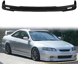 Front Bumper Lip Spoiler, Compatible with 2001-2002 Honda Accord Coupe Only, PP Black JDM Mug Style Add-on Front Splitter Air Dam Chin Protector