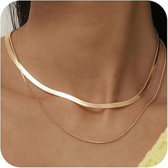 Freekiss Women's Layered Necklace Set - 3 Piece Dainty Gold Jewelry for Everyday Stacking | 14K Gold Plated Snake Chain, Rope Chain, Cuban Chain | Adjustable Length 14-18.5 Inch | Gift Ready