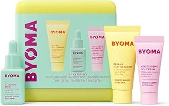 BYOMA So Clear Set - Barrier Repair Skincare Set for Acne Prone Skin - Creamy Jelly Cleanser, Clarifying Face Serum & & Gel-Cream Moisturizer - Unclogs Pores, Targets Blemishes - 30ml, 15ml, 15ml