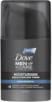 Dove Men+Care Moisturiser Hydration Boost - Face Care Cream - Protects, Strengthens and Moisturises without Greasing, 1 x 50 ml