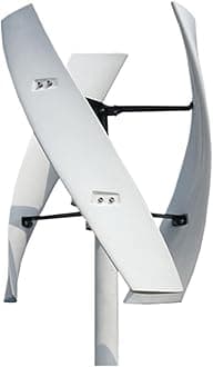 Wind Turbine Generator Kit, 10KW Vertical Wind Turbine nerator for Home 10000W 12V 24V 48V Low Noise Free Energry Windmill for Hybrid Solar Wind System(White,24V_10KW)