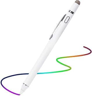 MENKARWHY Active Stylus Pen For Touch Screens, Digital Pencil Pen Fine Point Stylish Pencil Compatible With iPhone iPad Pro Air Mini Android And Other Tablets (White)