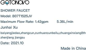 gotonovo Brushed Nickel Bathtub Shower Faucet System 8-inch Rainfall Showerhead with Handheld Spray Dual Cross Knobs Handles Wall Mounted Triple Function Shower Unit