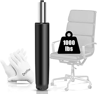 Adjustable Gas Lift Cylinder for Office Chairs, Black, 1000LBS Capacity