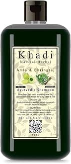 Khadi Natural Herbal Amla & Bhringraj Shampoo for Men Women 1000ml