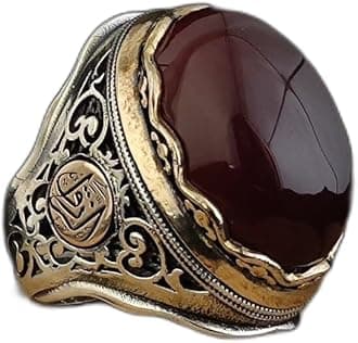 Original Yemeni Aqeeq Agate Stone Men Ring, Best Jewelry Gift, Handmade Men Ring, 925 Sterling Silver Ring, Stone Men's Ring, Gift for him