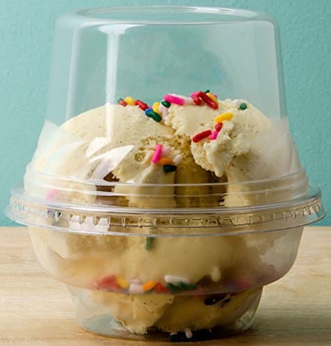 20, 50 Pieces Clear Cupcake Muffin Single Individual Dome Container Box Plastic - Fruit Sundae Ice Cream Dessert Cup (20 Pieces Lid Height 2.5")