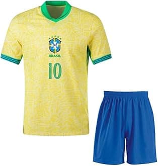 Naimaar 10 Football Team Home Jersey with Shorts 2024 (Kids,Boys,Men)