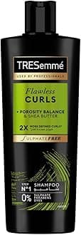 TRESemmé Shampoo, Flawless Curls, 2x more defined curls*, with Porosity Balance™ & shea butter, 250ml
