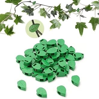 TASMAX Money Plant Holder Plant Support Clips Plant Clips for Climbers Money Plant Clips for Wall Support Climber Support for Plants Climbing Clips for Plants Creeper Climb Clip Leaf Shape Pack of 50