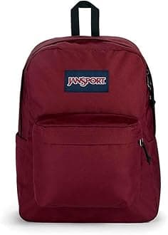 JanSport SuperBreak Plus Backpack with Padded 15-inch Laptop Sleeve and Integrated Bottle Pocket - Spacious and Durable Daypack for Work and Travel - Russet Red