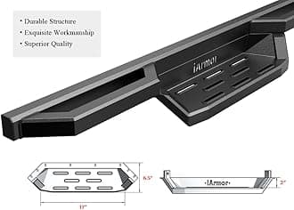 HD Ridez Pocket Drop Steps Armor Compatible with Jeep Grand Cherokee 1999-2004 4-Door (Side Steps Side Bars)