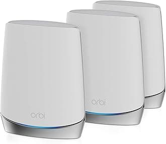 NETGEAR Orbi Whole Home Tri-Band Mesh WiFi 6 System (RBK753) – Router with 2 Satellite Extenders | Coverage up to 7,500 sq. ft. and 40+ Devices | AX4200 (Up to 4.2Gbps)