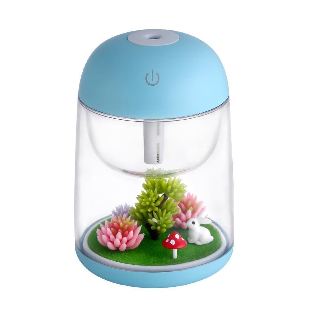 Ohderii 7 Colors Mini Portable Landscape Design Essential Oil Diffuser 180ml Aroma Essential Oil Cool Mist Humidifier with Adjustable Mist Mode, Waterless Auto Shut-off (Blue)