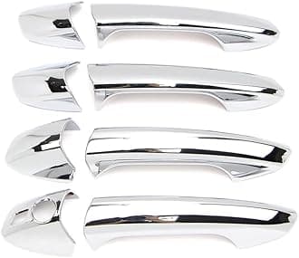 Dreamseek 8Pcs 4 Door Handle Cover Compatible with Mercedes Benz CLA GLK GLA GLE B C E ML Class X156 W166 W204 W212 W246 Exterior ABS Molding Protector Trim (Chrome Plated)