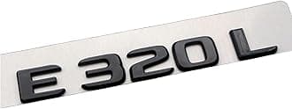 3D Letters Numbers Emblem for Trunk Lid Chrome Shiny Black/Silvery Badge (Black E320L)
