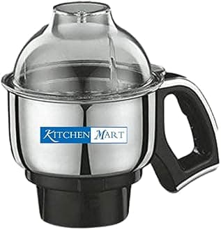 Kitchen Mart Replacement Chutney Jar Compatible with Preethi Zodiac/Zion/Zodiac 2.0/Steele Supreme Mixer Grinder (Silver)