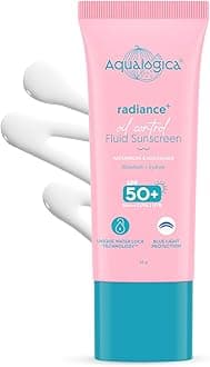 Radiance+ Oil Control Fluid Sunscreen for Oily Skin - 50g | Ultra-Light Fluid Texture | SPF 50+ PA++++ UVA, B & Blue Light Protection | Invivo tested | Oil Free | Controls Excess Oil | Non greasy | No White Cast | For Men & Women