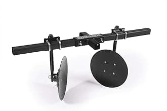 Heavy Hitch Multi-Purpose Disc Cultivator Garden Bedder Attachment with Discs Only Powdercoated in Black | USA Made for Compact/Sub-Compact Tractors