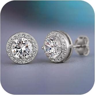 Diamond Earrings for Women 2025 Trendy 925 Silver Hypoallergenic Colorful Earrings Wedding Jewelry Birthday Gifts for Her