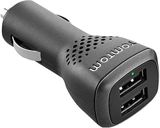 TomTom High Speed Dual Car Charger, 2.4A per port for all TomTom Sat Navs and any other devices that charge with USB such as Smartphones or Tablets (e.g. iPhone, Samsung etc)