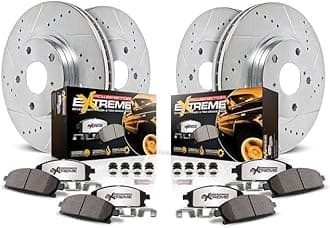 PowerStop Front & Rear Brake Kit For Ford Bronco 2022-24 - Truck & Tow Carbon Fiber Ceramic Brake Pads + Drilled & Slotted Rotors Upgrade, K9244-36