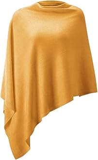 Women Ponchos Sweater Versatile Lightweight Solid Knitted Shawl Wrap Scarf Cape Accessories for Womens