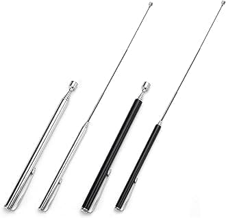 4 PCS Telescopic Pick Up Tools Rod 2 LB Extendable Magnetic Handheld Stick Pen Portable Magnetic Retrieval Pen Magnet Handheld Tool Grabber with Clip for Pickup Screws Nuts, Extending to 65cm