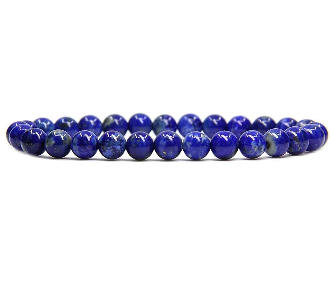 Handmade Natural Healing Gemstone 6mm Round Beads Stretch Crystal Bracelet 7 Inch Unisex