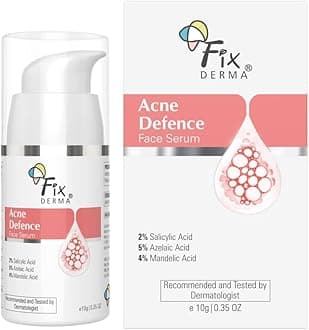 Fixderma 2% Salicylic Acid Serum for Anti Acne & Spot Treatment with 5% Azelaic Acid & 4% Mandelic Acid | Anti Acne Face Serum | Face Serum for Men & Women 10ml