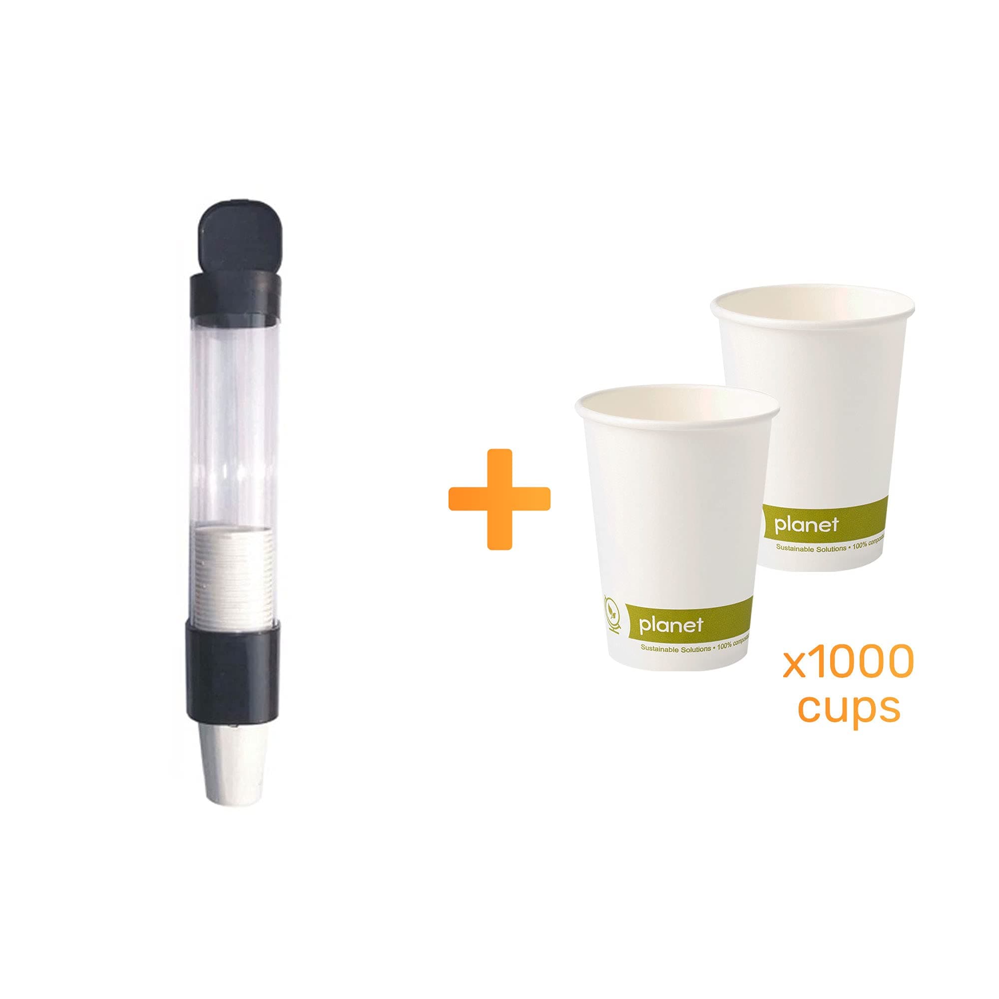 Hydrate Direct Core Water Cooler Package 2 | Water Dispenser Plus 2 x 15L Bottles of Natural Mineral Water, 1000 x Cups and Cup Dispenser, Ambient & Cold Temperature, Grey/Silver