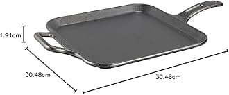 Lodge Pro-Logic 12 Inch Square Cast Iron Griddle. Pre-Seasoned Grill Pan With Dual Handles