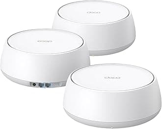 TP-Link Deco 7 BE25 Dual-Band BE5000 WiFi 7 Mesh Wi-Fi System | 4-Stream 5 Gbps, 240 Mhz | Covers up to 6,600 Sq.Ft | 2X 2.5G Ports Wired Backhaul | VPN,MLO, AI-Roaming, HomeShield, 3-Pack