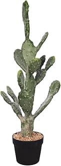 YAHOME Artificial Cactus Plant, 2.5ft Tall Faux Cactus with Pot, Durable Nearly Natural Faux Plants Indoor, Eco-Friendly, Maintenance Free & Lush Greenery Outdoor Fake Plants for Patio, Home & Office