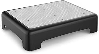 Step Stool, Mobility Step Stool for Adults & Seniors, Non-Slip Step Platform Indoor and Outdoor, Portable Step Riser, Safety Step for Car, Bedside, Office, Shower, Stairs, Grey