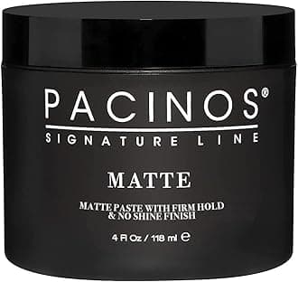 Pacinos Matte Hair Paste - Firm Hold, No Shine, Sculpting & Styling Wax, Long Lasting Definition & Texture, No Flakes, All Hair Types, 4 fl. oz.