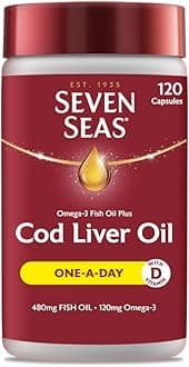 Seven SeasPure Cod Liver Oil 120 capsules
