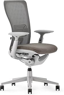 Haworth Zody Office Chair with Ergonomic Forward Tilt Option and Lumbar Support, Adjustable Desk Computer Chair with Dual Posture Mesh for Home Office Furniture, Stone
