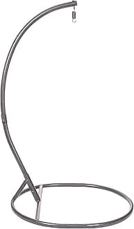 Hanging Egg Chair Stand - Single Collapsible Hanging Hammock Chair Stand - Indoor and Outdoor Use - Portable (Grey)