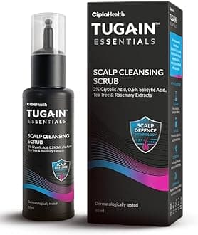 Scalp Cleansing Scrub from Cipla | 2% Glycolic Acid, 0.5% Salicylic Acid, Tea Tree Extract & Rosemary Extract I Controls sebum production | Exfoliates Scalp| Promotes healthy scalp and unclogs pores | Sulphate & Paraben free| for all hair types | 60 ml