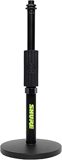 Shure by Gator Microphone Stand Desktop Straight Type Vibration Absorption Round Base SH-DESKTOP1 [Domestic Regular Product]