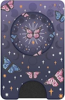 Phone Wallet with Phone Grip & Expanding Kickstand, Phone Card Holder - Retrograde Butterfly